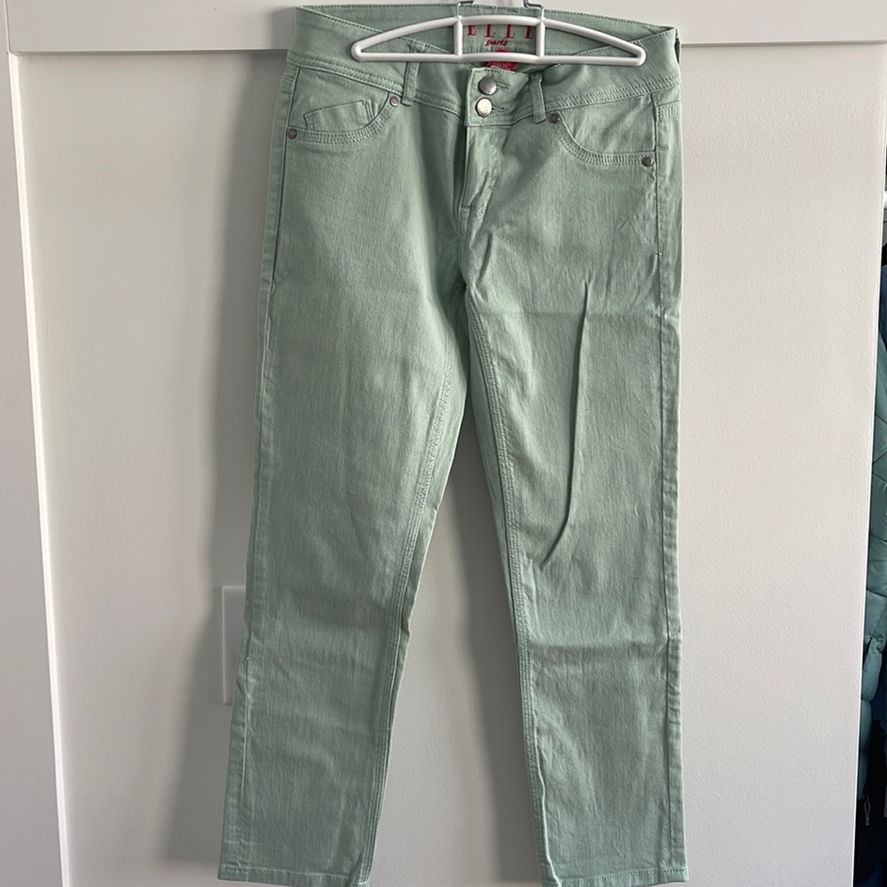 Mint colored jean pants